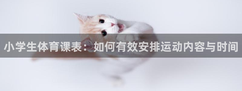 熊猫体育：小学生体育课表：如何有效安排运动内容与时间